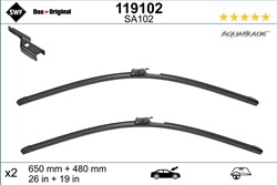 Wiper blade AquaBlade SWF 119102 jointless 650/480mm (2 pcs) front with spoiler_3