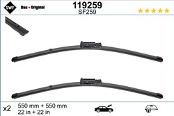 Wiper blade Visioflex SWF 119259 jointless 550mm (2 pcs) front with spoiler_3
