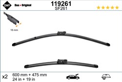 Wiper blade Visioflex SWF 119261 jointless 600/480mm (2 pcs) front with spoiler_3