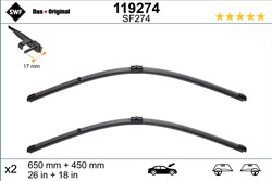 Wiper blade Visioflex SWF 119274 jointless 650/450mm (2 pcs) front with spoiler_3