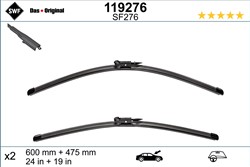 Wiper blade SWF 119276 jointless 600/475mm (2 pcs) front with spoiler_1