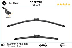 Wiper blade Visioflex SWF 119298 jointless 600/450mm (2 pcs) front with spoiler_3
