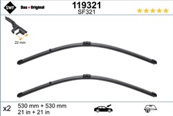 Wiper blade Visioflex SWF 119321 jointless 530mm (2 pcs) front with spoiler_3