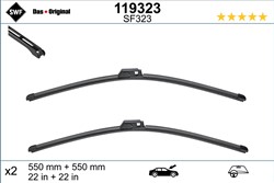 Wiper blade Visioflex SWF 119323 jointless 550mm (2 pcs) front with spoiler