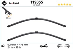 Wiper blade Visioflex SWF 119355 jointless 600/475mm (2 pcs) front with spoiler_3
