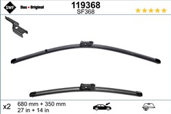 Wiper blade Visioflex SWF 119368 jointless 680/350mm (2 pcs) front with spoiler