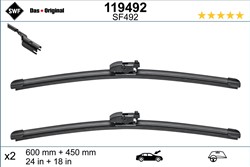Wiper blade Visioflex SWF 119492 jointless 600/450mm (2 pcs) front with spoiler_0