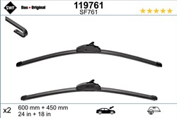 Wiper blade Visioflex SWF 119761 jointless 600/450mm (2 pcs) front with spoiler_1