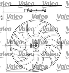 Radiatoriaus ventiliatorius VALEO VAL696350