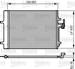 Air conditioning condenser VAL814184