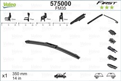Wiper blade First Flat Blade FM35 jointless 350mm (1 pcs) front with spoiler_3