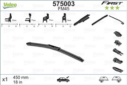 Wiper blade First Flat Blade FM45 jointless 450mm (1 pcs) front with spoiler_3