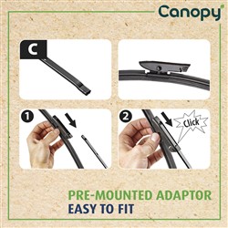 Wiper blade Canopy VAL583977 flat 600mm (1 pcs) front with spoiler_6