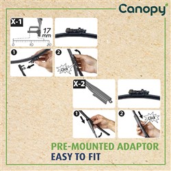 Wiper blade Canopy VAL583960 jointless 550mm (1 pcs) front with spoiler_6