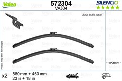 Wiper blade AquaBlade VAL572304 jointless 580/450mm (2 pcs) front with spoiler