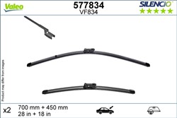 Wiper blade Silencio VAL577834 jointless 700/450mm (2 pcs) front with spoiler