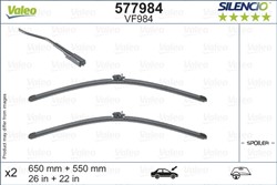 Wiper blade Silencio Xtrm VAL577984 jointless 650/550mm (2 pcs) front with spoiler_0