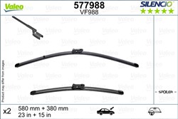 Wiper blade Silencio VAL577988 jointless 580/380mm (2 pcs) front with spoiler