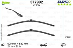 Wiper blade Silencio Xtrm VAL577992 jointless 600/530mm (2 pcs) front with spoiler_0