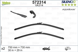 Wiper blade Silencio AquaBlade VAL572314 jointless 750/730mm (2 pcs) front with spoiler