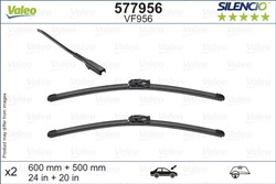 Wiper blade Silencio VAL577956 jointless 600/500mm (2 pcs) front with spoiler