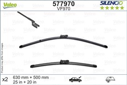 Wiper blade Silencio VAL577970 jointless 630/500mm (2 pcs) front with spoiler
