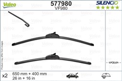 Wiper blade Silencio VAL577980 jointless 650/400mm (2 pcs) front with spoiler_0