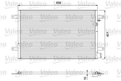 Kliimasüsteemi kondensaator VALEO VAL814004