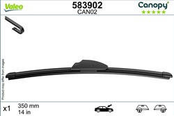 Wiper blade Canopy VAL583902 flat 350mm (1 pcs) front with spoiler_2