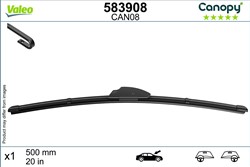 Wiper blade Canopy VAL583908 jointless 500mm (1 pcs) front with spoiler_2