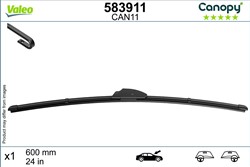 Wiper blade Canopy VAL583911 flat 600mm (1 pcs) front with spoiler_2