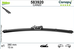 Wiper blade Canopy VAL583920 jointless 380mm (1 pcs) front with spoiler_2