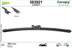 Wiper blade Canopy VAL583921 jointless 380mm (1 pcs) front with spoiler_2
