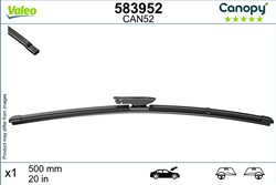 Wiper blade Canopy VAL583952 jointless 500mm (1 pcs) front with spoiler_2