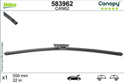 Wiper blade Canopy VAL583962 flat 550mm (1 pcs) front with spoiler_2
