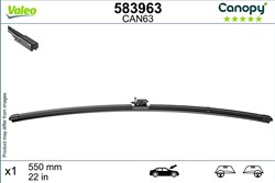 Wiper blades Canopy VAL583963 jointless 550mm (1 pcs) front with spoiler_2