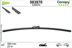 Wiper blades Canopy VAL583970 jointless 580mm (1 pcs) front with spoiler_2