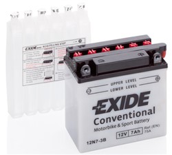 Akumulators EXIDE 12N7-3B EXIDE 12V 7Ah 75A (135x75x133)_3