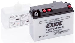 Akumulator motocyklowy EXIDE 6N12A-2D EXIDE 6V 12Ah 100A L+_0
