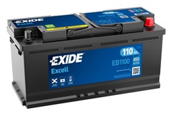 Akumulators EXIDE EXCELL EB1100 12V 110Ah 850A (392x175x190)_3