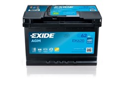 Akumulators EXIDE AGM EK620 12V 62Ah 680A (242x175x190)_3