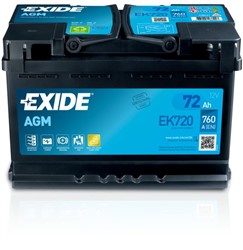 Akumulators EXIDE AGM EK720 12V 72Ah 760A (278x175x190)_3