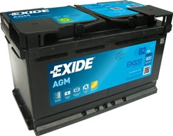 Akumulators EXIDE AGM; START&STOP AGM EK820 12V 82Ah 800A (315x175x190)_3