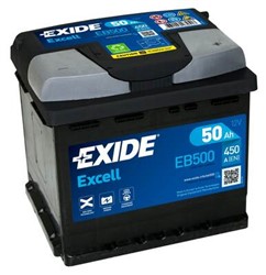 Akumulators EXIDE EXCELL EB500 12V 50Ah 450A (207x175x190)_3