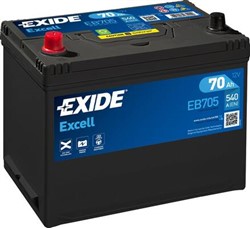 Akumulators EXIDE EXCELL EB705 12V 70Ah 540A (270x173x222)_3