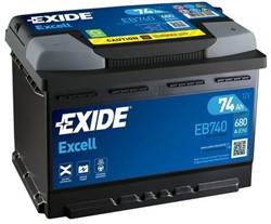 Akumulators EXIDE EXCELL EB740 12V 74Ah 680A (278x175x190)_3