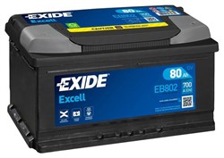 Akumulators EXIDE EXCELL EB802 12V 80Ah 700A (315x175x175)_3