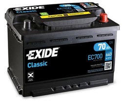 Akumulators EXIDE CLASSIC EC700 12V 70Ah 640A (278x175x190)_3