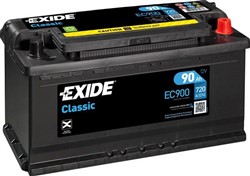 Akumulators EXIDE CLASSIC EC900 12V 90Ah 720A (353x175x190)_3