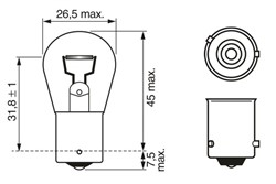 Light bulb (Cardboard 10pcs) PY21W 12V 21W BAU15S Eco, orange_5